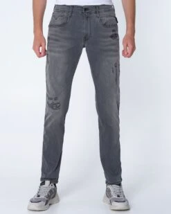 Replay Anbass Hyperflex Broken & Repaired Jeans